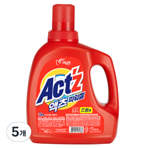 액츠 파워젤 드럼용 액상세제 본품, 3L, 5개