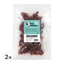 펫츠맘마 강아지 수제간식, 오리북어말이, 200g, 2개