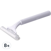 블루마켓 일회용 휴대 면도기 화이트, 1개입, 8개