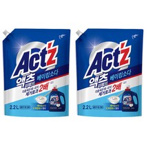액츠 퍼펙트 베이킹소다 액상세제 리필, 2.2L, 2개