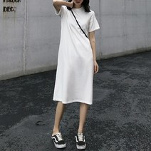 큐랑 여성용 폴리 롱 스판 데일리 원피스 40-14813