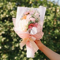 아스파시아 비누꽃 조화 라라스톤 자스민 수국 꽃다발, 혼합 색상