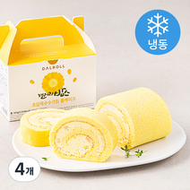 달롤 초당옥수수 크림 롤케이크 홀 (냉동), 345g, 4개