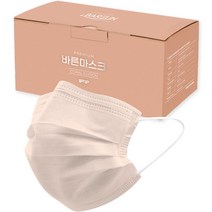 고르고 바른 일회용 마스크 성인용, 50개입, 1개, 코랄
