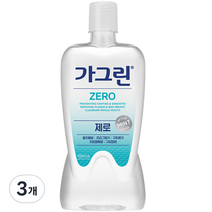 가그린 제로 구강청결제, 1200ml, 3개