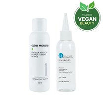 글로우몬스터 프로바이오틱스 병풀 발효 추출물 원액 100ml + 3Kda 올리고 히알루론산 2% 원액 100ml, 1세트