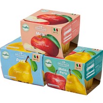 베베쿡 유기농 멜라퓨레 사과 100g x 2p + 사과 바나나 100g x 2p + 사과 배 100g x 2p + 사과 푸룬 100g x 2p, 1세트