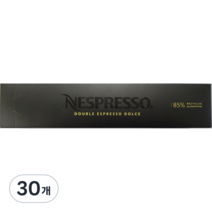 네스프레소 버츄오 더블 에스프레소 돌체 캡슐커피, 9.5g, 30개
