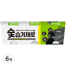 피죤 숯 습기제로 3p, 300g, 6개