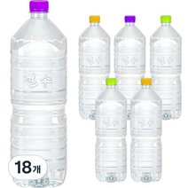 얼수 무라벨 생수, 2L, 18개