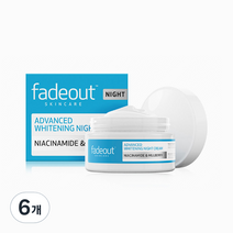 페이드아웃 어드밴스드 화이트닝 미백 + 기미 나이트크림, 50ml, 6개