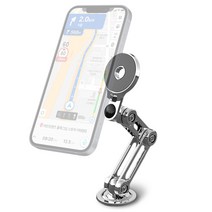앤티스 차량용 조인트 맥세이프 휴대폰 거치대, 1개, 실버