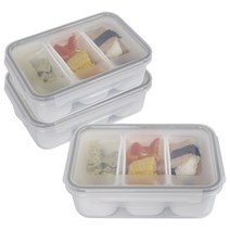 제오닉 나눔 찬통 3칸 1100ml, 3개, 용기3개