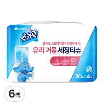 스카트 유리거울세정티슈 30매, 24개