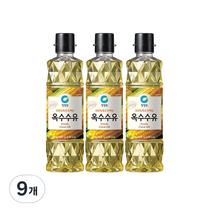 청정원 옥수수유, 500ml, 9개