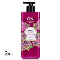 온더바디 스위트 러브 퍼퓸 바디워시, 500ml, 3개