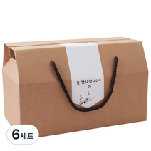 봄91 다용도 끈손잡이박스 5호 x 4p + 2종 감사인사 플래그 빅마감스티커 x 4p SET, 혼합 색상, 6세트