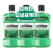 리스테린 후레쉬 버스트 구강청결제, 1L, 3개