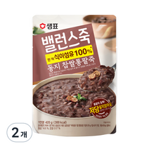 샘표 밸런스죽 동지 찹쌀통팥죽, 420g, 2개