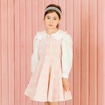 올리반 여아용 럽미 체크 원피스