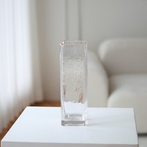 하루의공간 엠마 유리 사각 화병, 투명
