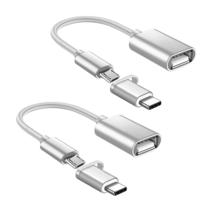 소프트닷 C타입 5핀 to usb 3.0 OTG 젠더 고속 케이블, 20cm, 실버, 2개