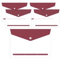 투영디자인 엘리트 포켓 봉투화일, 버건디, 5개입