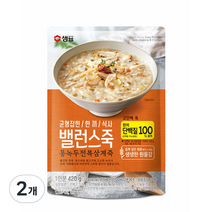 샘표 밸런스죽 통녹두 전복 삼계죽, 420g, 2개