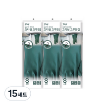 프로그 고리형 고무장갑 소형 2p, 마운튼 그레이, 소(S), 15세트
