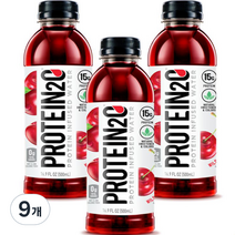 PROTEIN2O 단백질 보충제 프로틴음료 와일드체리, 500ml, 9개