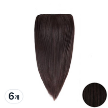 픽앤웨어 여자 긴머리용 헤어뽕 부분가발 11 x 36 cm, 내츄럴 브라운, 6개