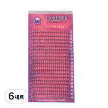 하나 골드실크 래쉬 3D 인조 속눈썹 JC 0.10 10mm, 블랙, 6세트