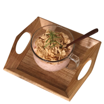 내츄럴 손잡이 우드 트레이, 혼합색상