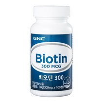 GNC 비오틴 300, 100정, 1개
