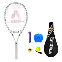 리온 고탄성 초경량 초보자용 테니스라켓 + 구성품 5종 세트, HY178, 화이트(라켓), 랜덤발송(테니스그립, 방진기)