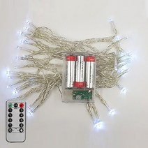 대한 벽 인테리어 크리스마스 장식 줄 LED 캠핑 감성 파티 트리 전구 조명 40구 6M, 화이트