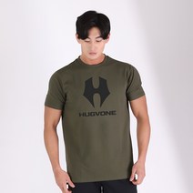 허그본 남성용 데일리 머슬핏 시그니처 001 반팔 티셔츠 무지라인