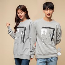캐럿 남녀공용 릴렉스핏 그래픽 맨투맨 티셔츠 SM05AA