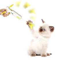 리스펫 고양이 움직이는 장난감 깜놀 캣건, 옐로우, 1개