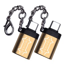 메니폭스 메탈고속 변환젠더 C타입 to USB 3.0, 골드, 2개