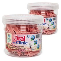 오랄클리닉 반려동물 치석제거용 덴탈껌 300g, 딸기, 2개