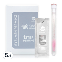 래쉬업 퀵 프리미엄 아이래쉬 펌 STEP 1 10p + 케이스 마스카라 브러쉬 1p 세트, 8g, 5개