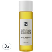 화이트센트 향기좋은 모이스처 마사지 바디오일 뉴트럴샌달우드, 120ml, 3개