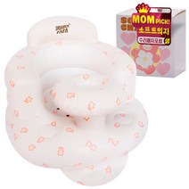 [도넛드로잉] 원더파파 아기 소프트의자 안전한 도넛튜브 디자인, 화이트, 1개