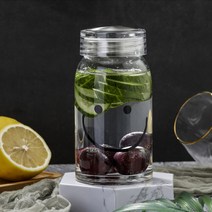 아크로 유리병 텀블러, 스마일, 450ml