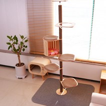 더따슴 캣타워 캣폴 + 세로카펫 6개 CP02-1, 혼합색상, 1세트