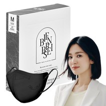비앙브리제 프리미엄 에어슬림 마스크 중형 KF94, 10개입, 1개, 제트 블랙