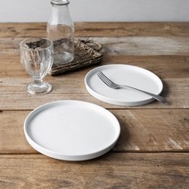 하우밍 리즈 원형접시 2p, 화이트