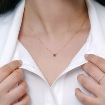 킨트주얼리 여성용 레이스 플라워 러프 다이아몬드 목걸이 14K