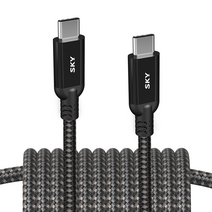 스카이 USB-PD 고속충전 2m 케이블 Gen2 SKY-C-C2PDG2 100W, 블랙